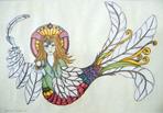 Bird Spirit 55cm x 40cm